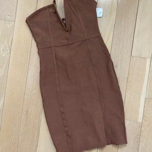 Windsor Strapless Chocolate Brown Dress